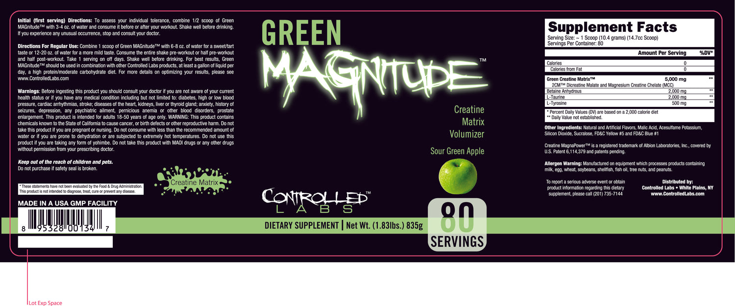 green magnitude sour apple 80 label