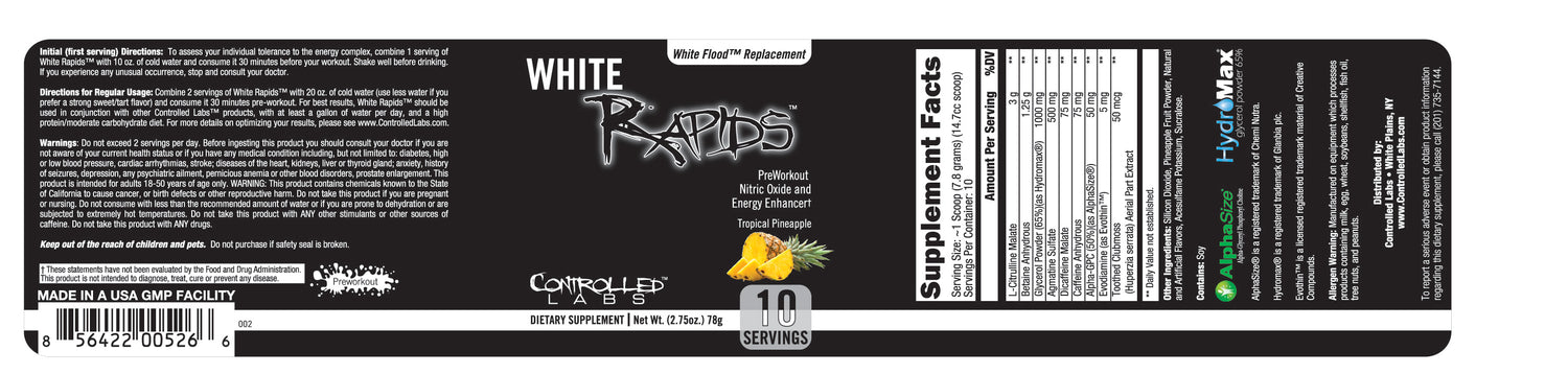 white warped 10 pineapple label