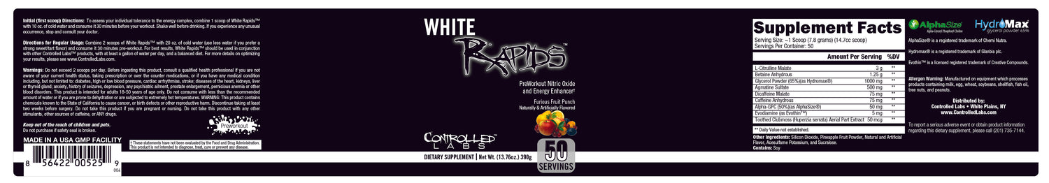white warped 50 label