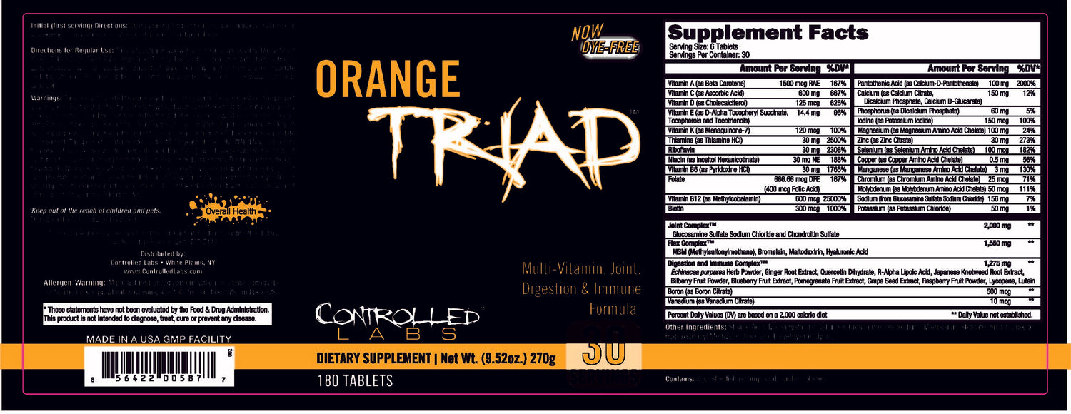 orange triad 30 label