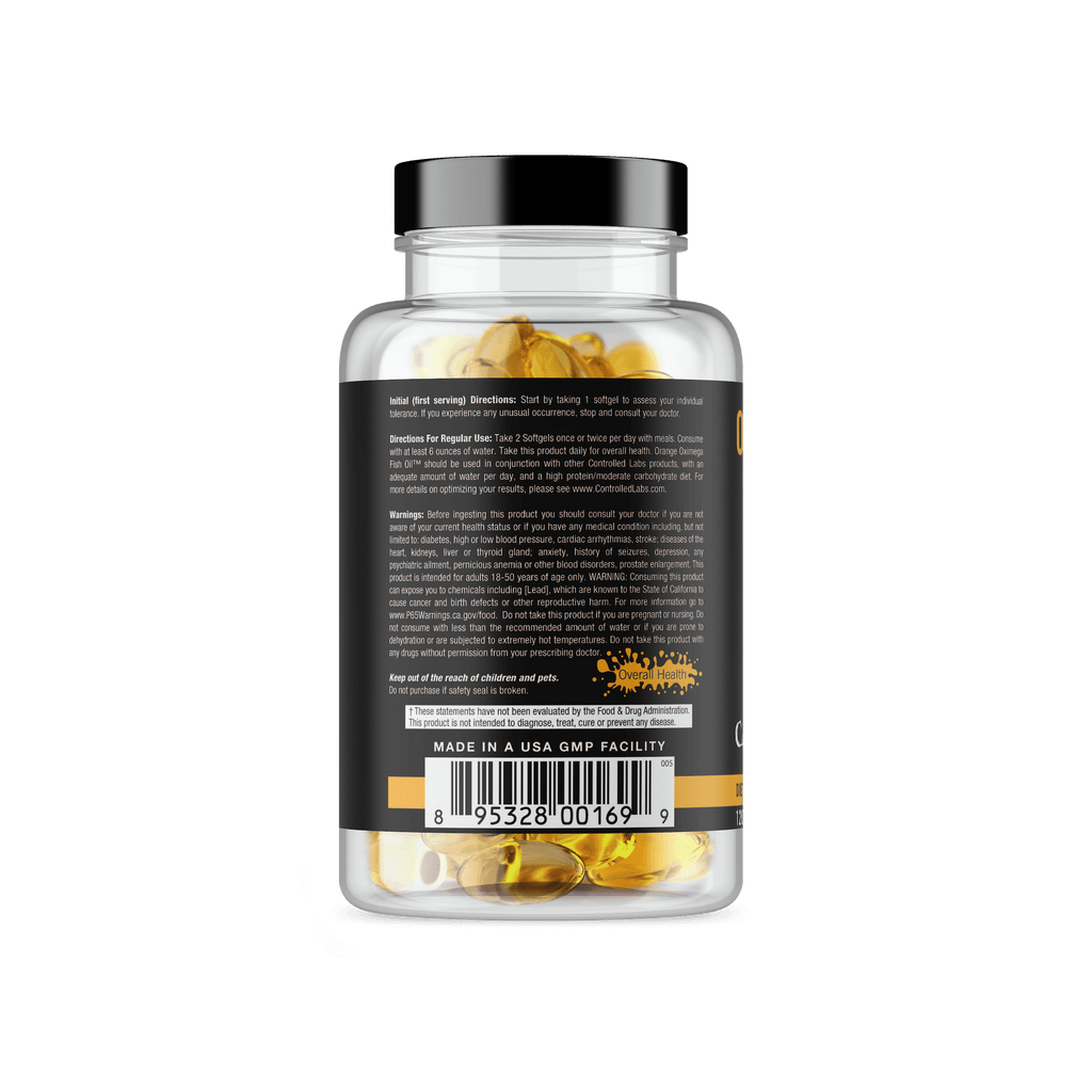 Orange Oximega fish oil left