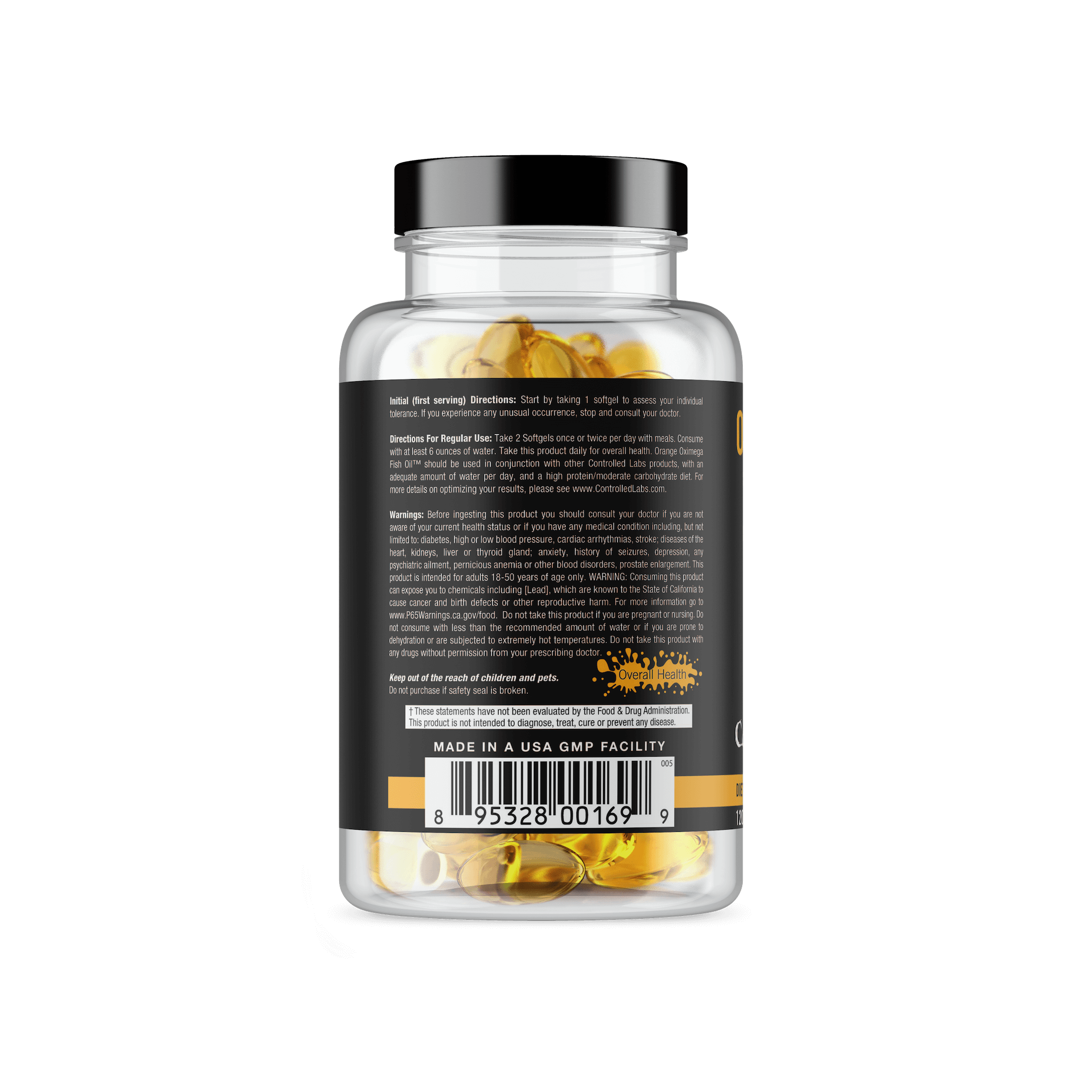 Orange Oximega fish oil left