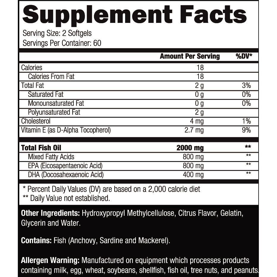 Orange OxiMega Fish Oil Supplement