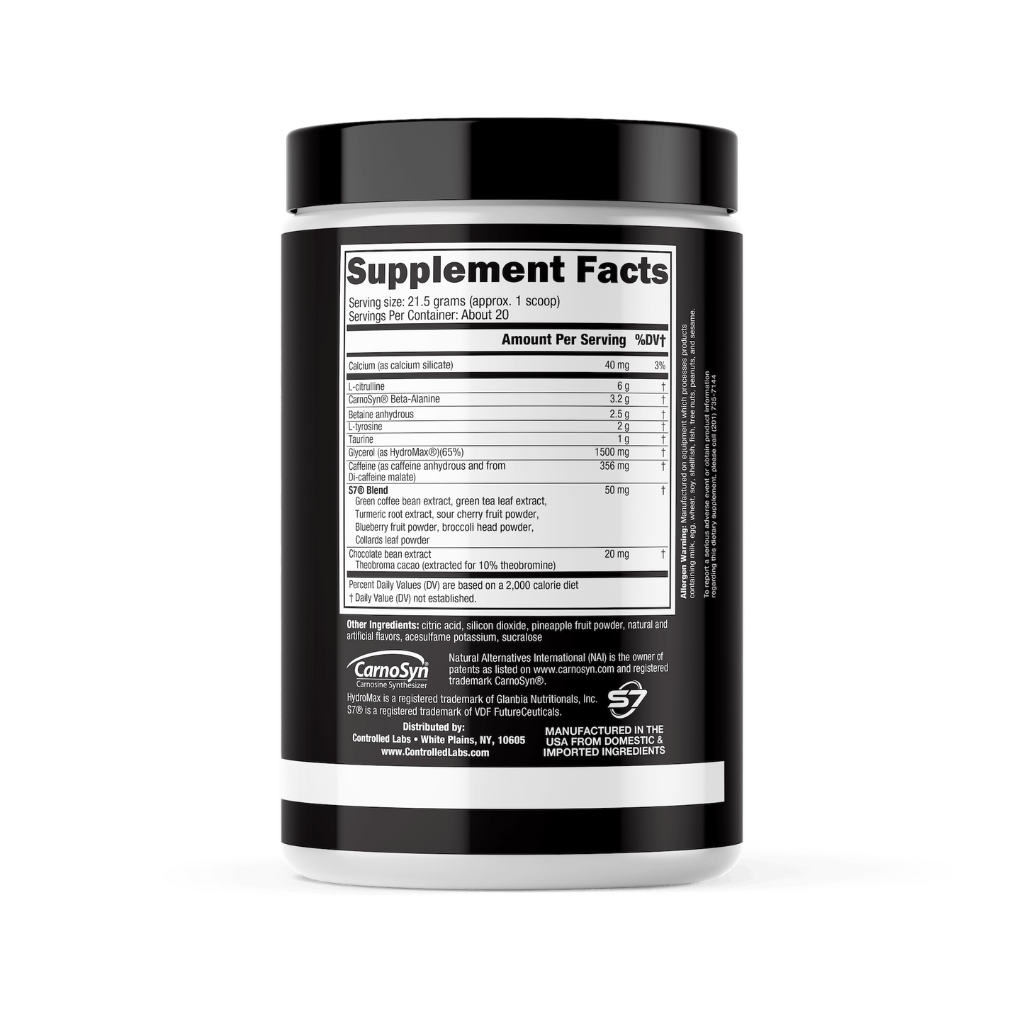 WhiteFlood Watermelon Supplement Facts